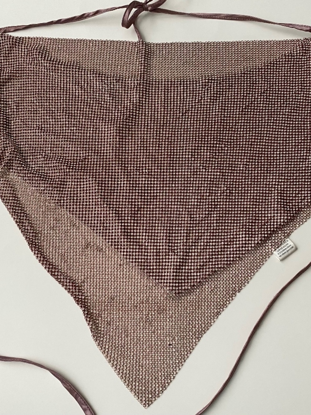 Better Be Pink Rose Gold Chainmail Halter Crop Top Metallic Y2K